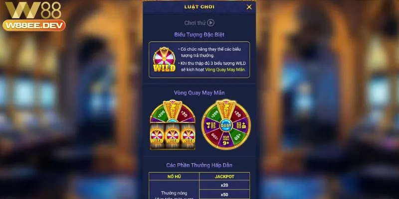 Quy tắc chơi vòng quay Hoàng Gia W88